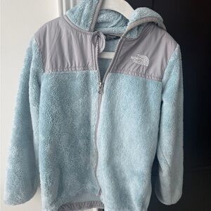 The North Face Light Blue and Gray Toddler Fleece